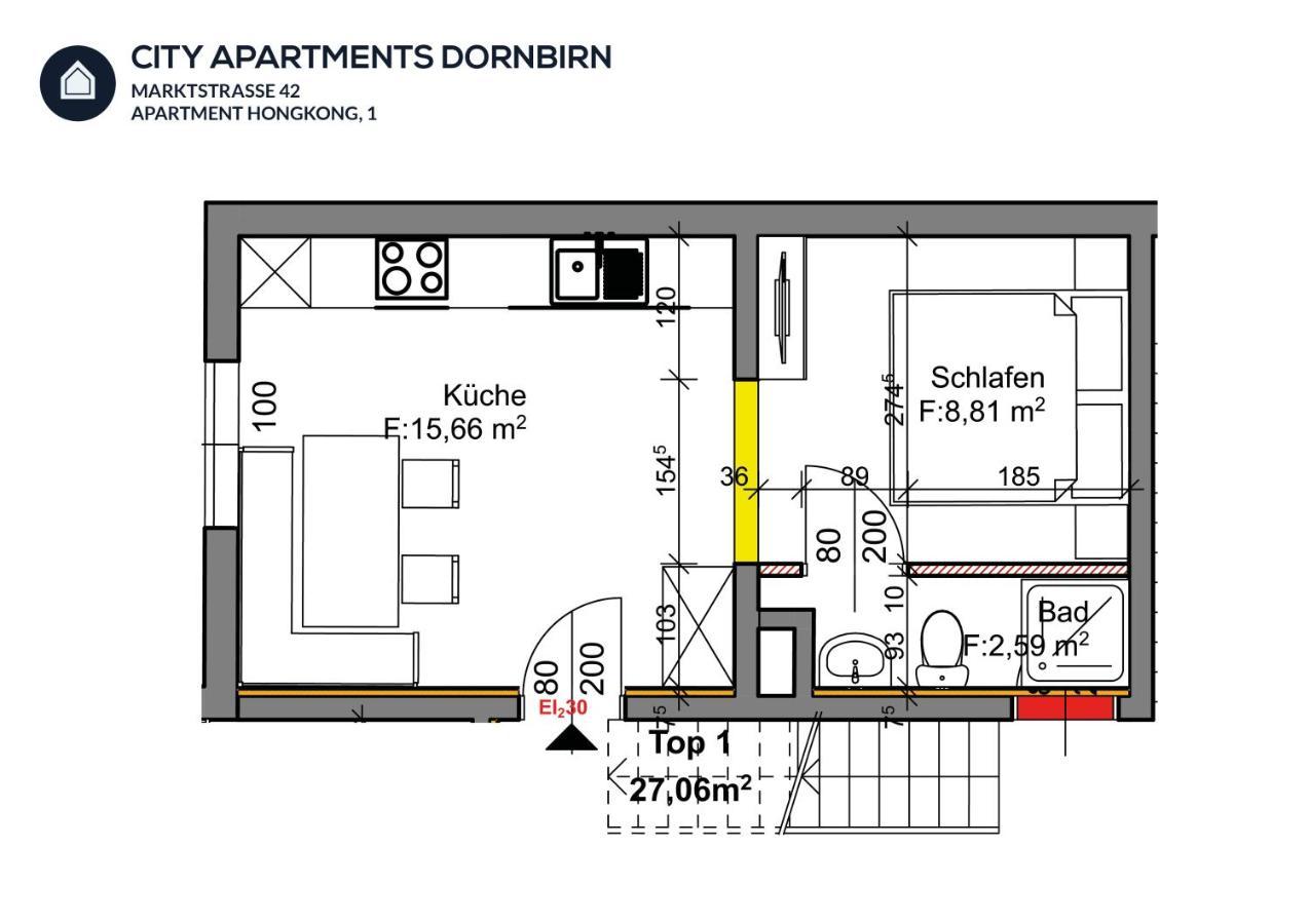 City Apartment Dornbirn, Hongkong 1 Buitenkant foto